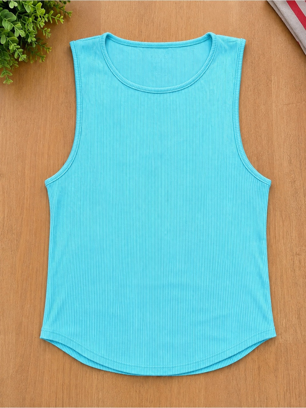 American Eagle Outfitters Ribbed Tank Top - Aqua